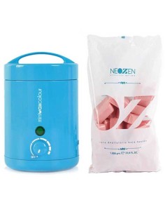 PACK FUSOR DE CERA MINI + 1KG CERA ROSA