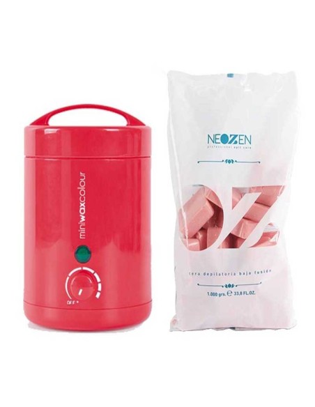 MINI WAX HEATER PACK + 1KG PINK WAX