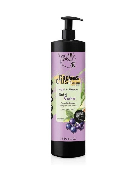 CREMA PARA PEINAR CACHOS CRUSH AÇAI Y AGUACATE 1000ML REAL NATURA