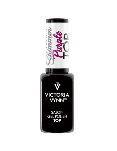 GEL POLISH TOP NO WIPE SHIMMER PURPLE 8ML VICTORIA VYNN