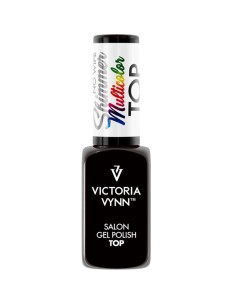 GEL POLISH TOP NO WIPE SHIMMER MULTICOLOR 8ML VICTORIA VYNN