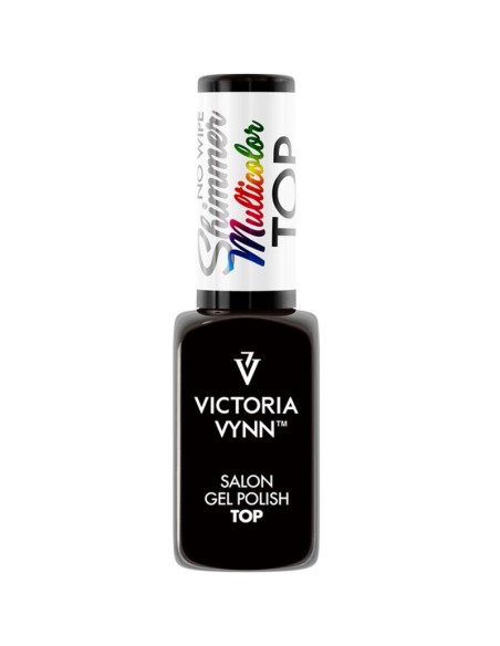 GEL POLISH TOP NO WIPE SHIMMER MULTICOLOR 8ML VICTORIA VYNN