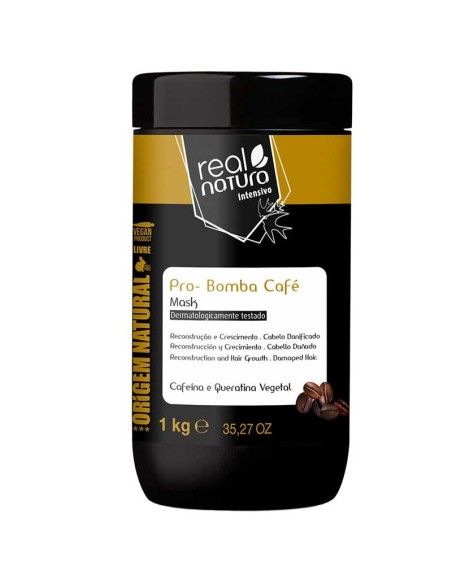 SALT-FREE MASK PRO-REPAIR COFFEE BOOST 1KG REAL NATURA