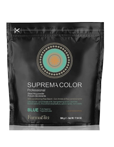 FARMAVITA DECOLORACION SUPREMA BLEACHING POWDER BLUE  500GR